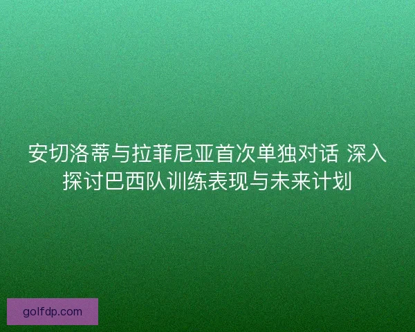安切洛蒂与拉菲尼亚首次单独对话 深入探讨巴西队训练表现与未来计划