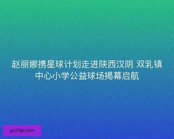 赵丽娜携星球计划走进陕西汉阴 双乳镇中心小学公益球场揭幕启航 赵丽娜携星球计划走进陕西汉阴 双乳镇中心小学公益球场揭幕启航