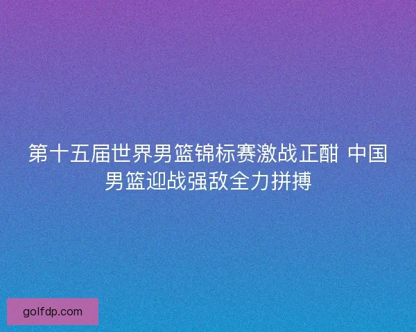 第十五届世界男篮锦标赛激战正酣 中国男篮迎战强敌全力拼搏